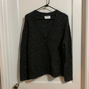 Black cardigan with white speckles. NWOT